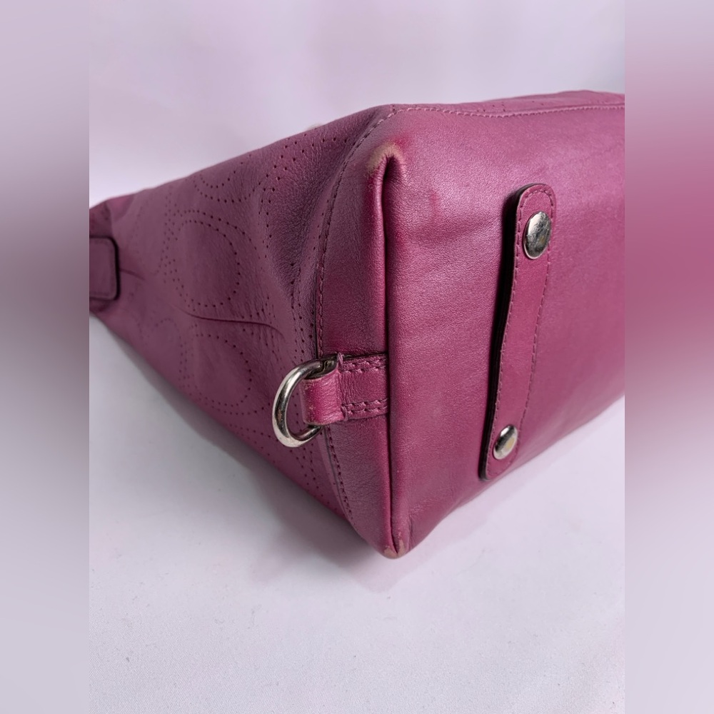 Coach Ashley Pink Leather Convertible Hobo Bag Mauve - Picture 10 of 15